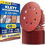 S&R Klett Schleifpapier Professional, Set 125 mm 60 St:...