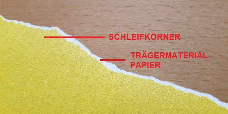 Schleifpapier Trägermaterial
